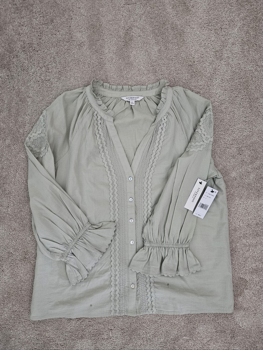 Liverpool Los Angeles Blouse, Green, Small
